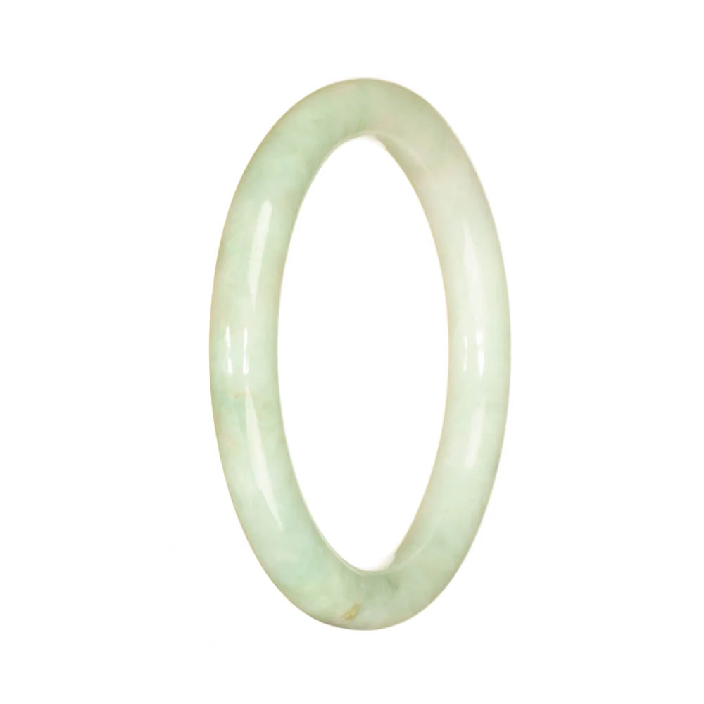 Genuine Untreated Light Green Jadeite Bracelet - 55mm Petite Round