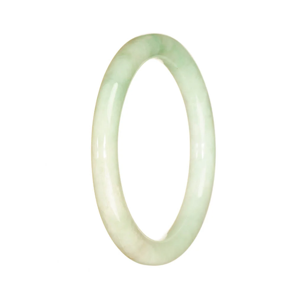 Genuine Untreated Light Green Jadeite Bracelet - 55mm Petite Round - Image 2