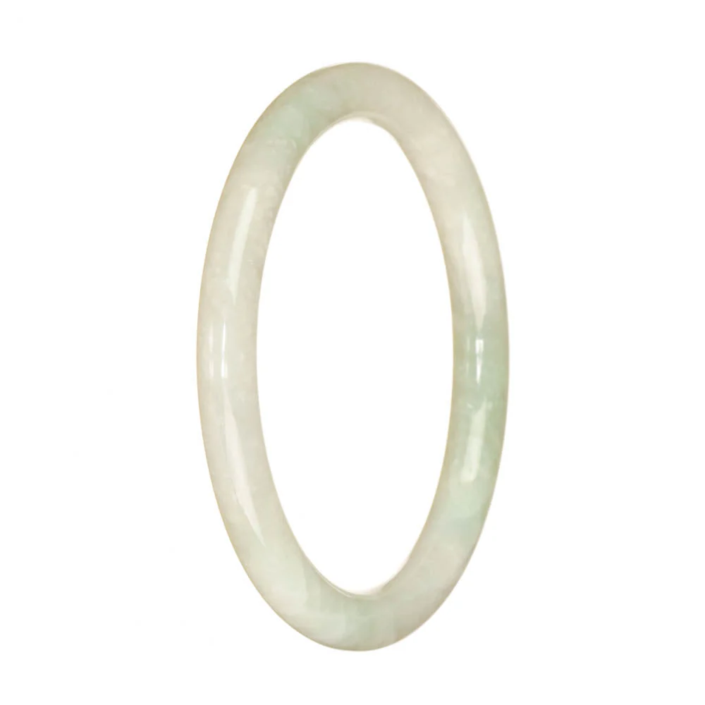 Genuine Type A Pale Green Jade Bangle - 60mm Petite Round - Image 3