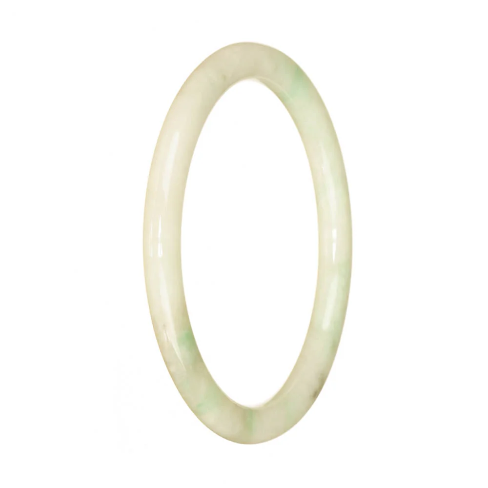 Genuine Grade A Light Green Burmese Jade Bangle - 60mm Petite Round