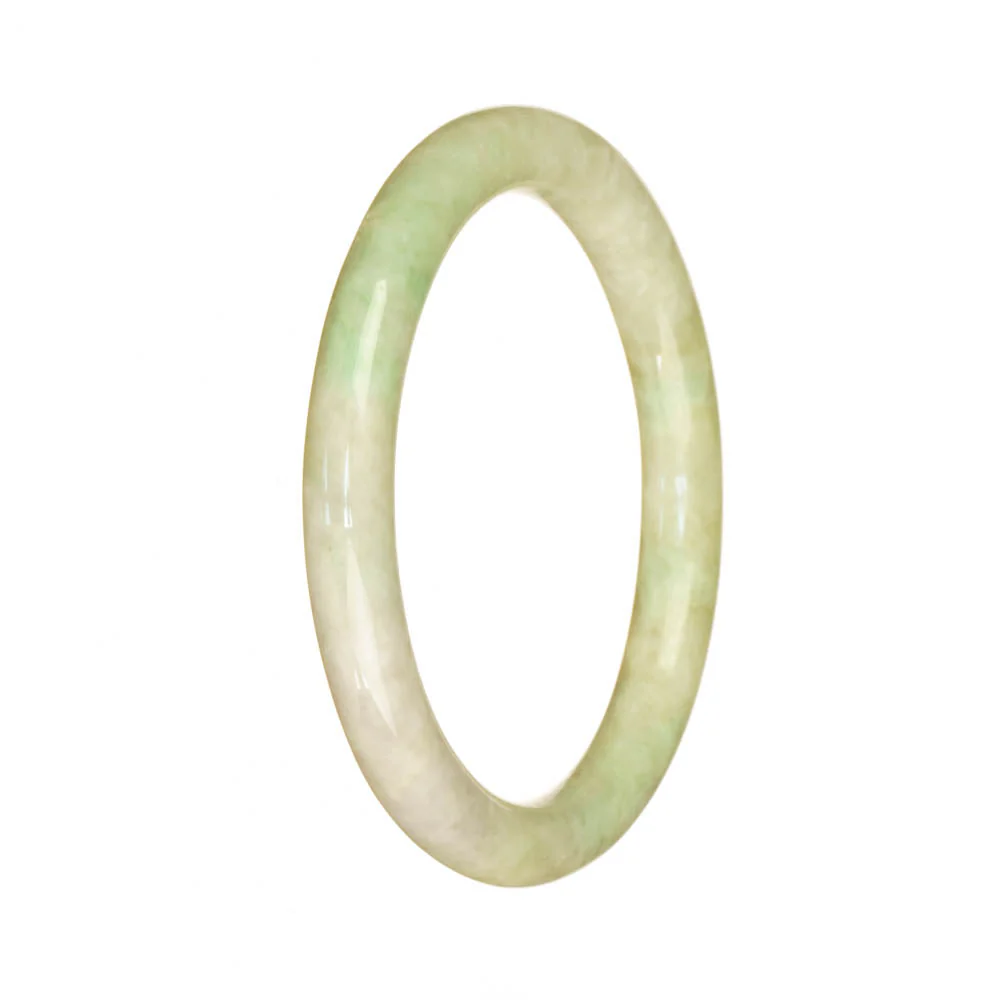 Authentic Natural Pale Green Jadeite Bangle Bracelet - 55mm Petite Round - Image 3
