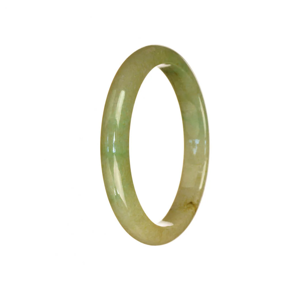 Certified Untreated Green Traditional Jade Bracelet - 51mm Petite Round - Image 2
