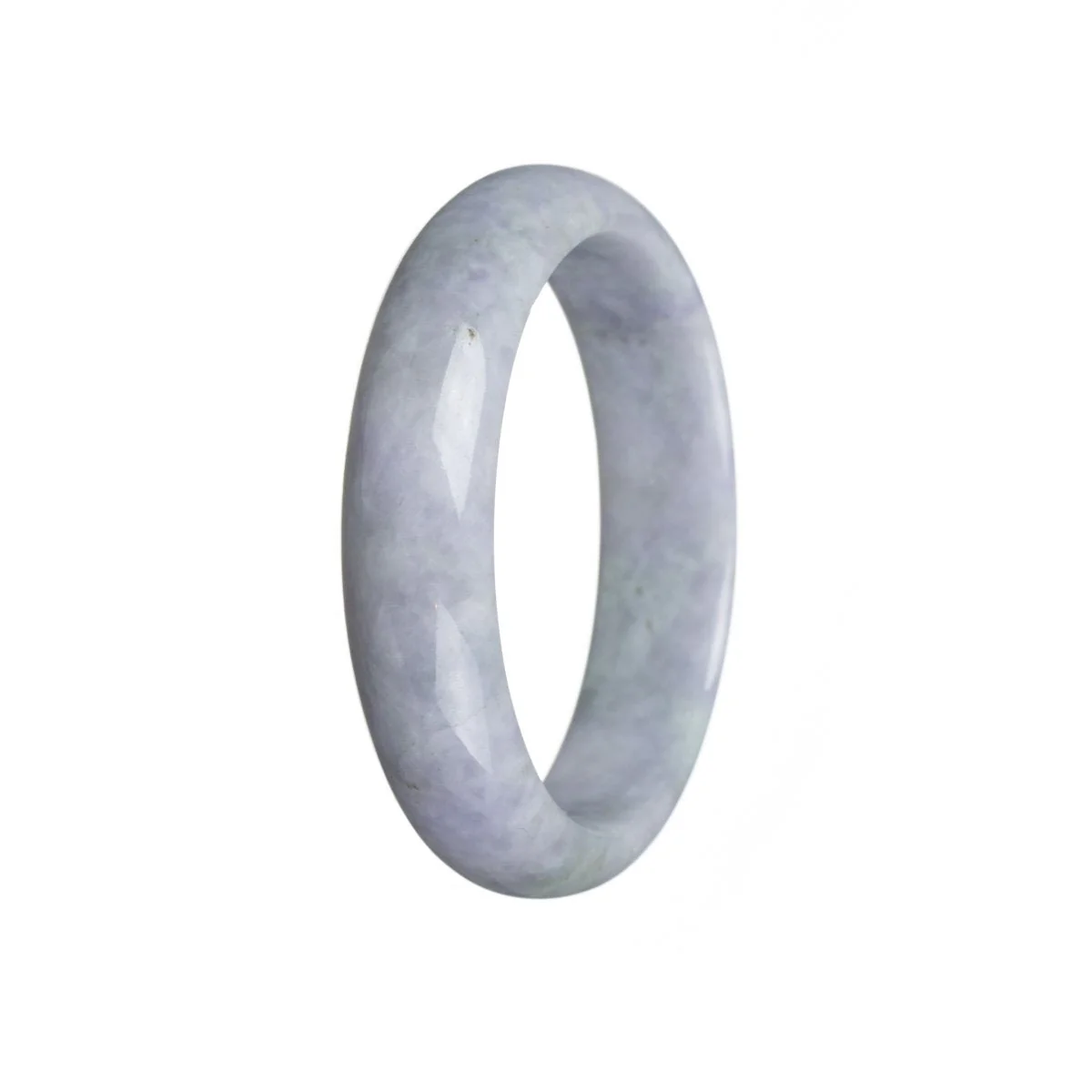 Real Type A Lavender Jadeite Jade Bracelet - 62mm Half Moon