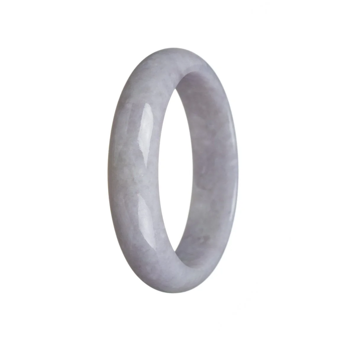 Genuine Grade A Lavender Burma Jade Bracelet - 58mm Half Moon