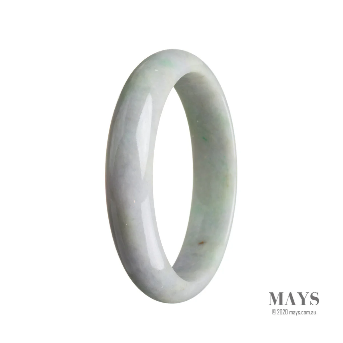 Genuine Natural Lavender with green Jadeite Jade Bracelet - 59mm Half Moon - Image 2