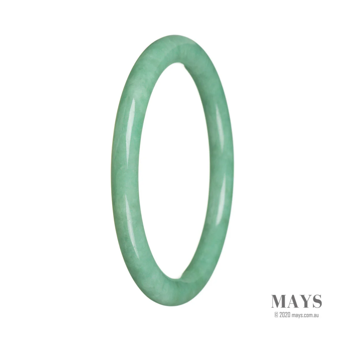 Real Grade A Bright green Jadeite Jade Bangle Bracelet - 61mm Petite Round - Image 3