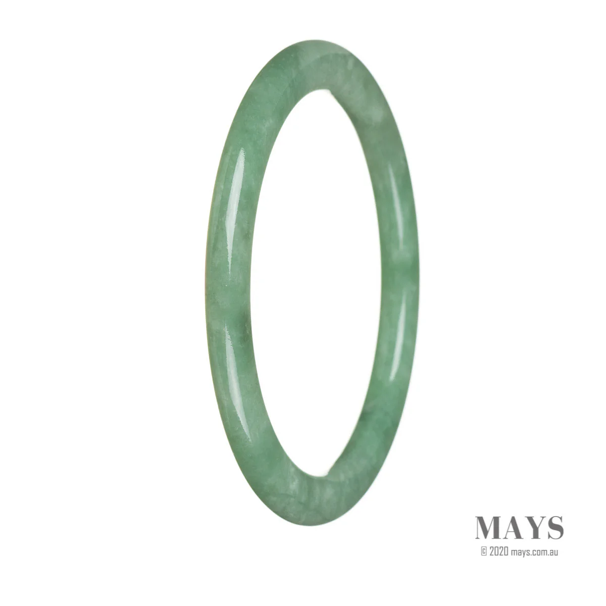 Certified Grade A Bright green Traditional Jade Bracelet - 63mm Petite Round