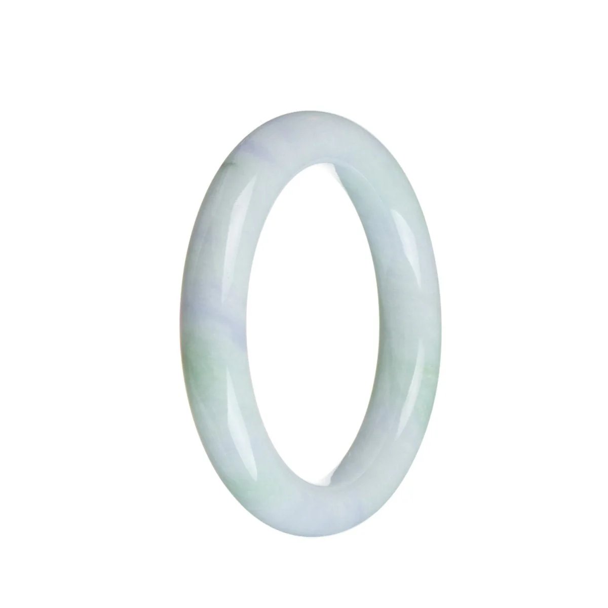 Genuine Grade A Candy lavender Burmese Jade Bracelet - 52mm Round - Image 3