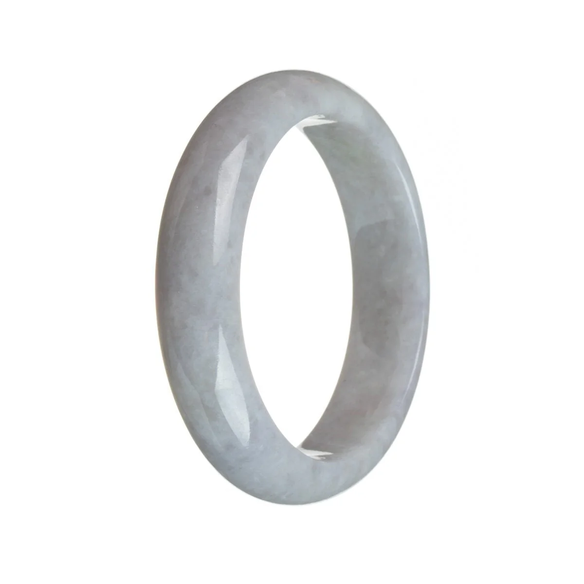 Genuine Grade A Lavender Jade Bracelet - 58mm Half Moon