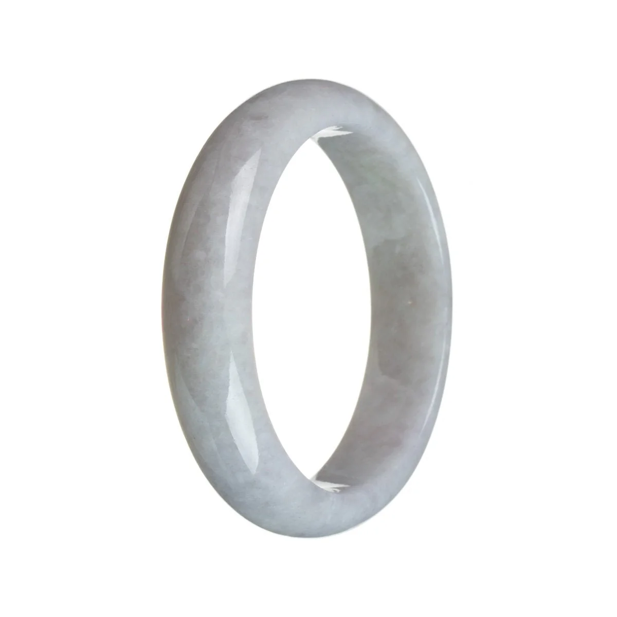 Genuine Grade A Lavender Jade Bracelet - 58mm Half Moon - Image 2