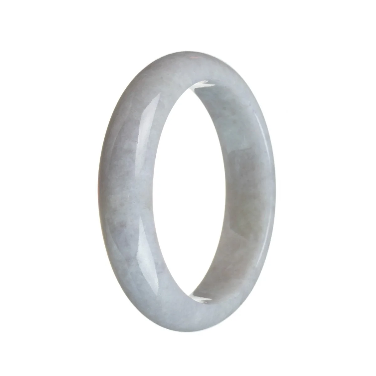 Genuine Grade A Lavender Jade Bracelet - 58mm Half Moon - Image 3