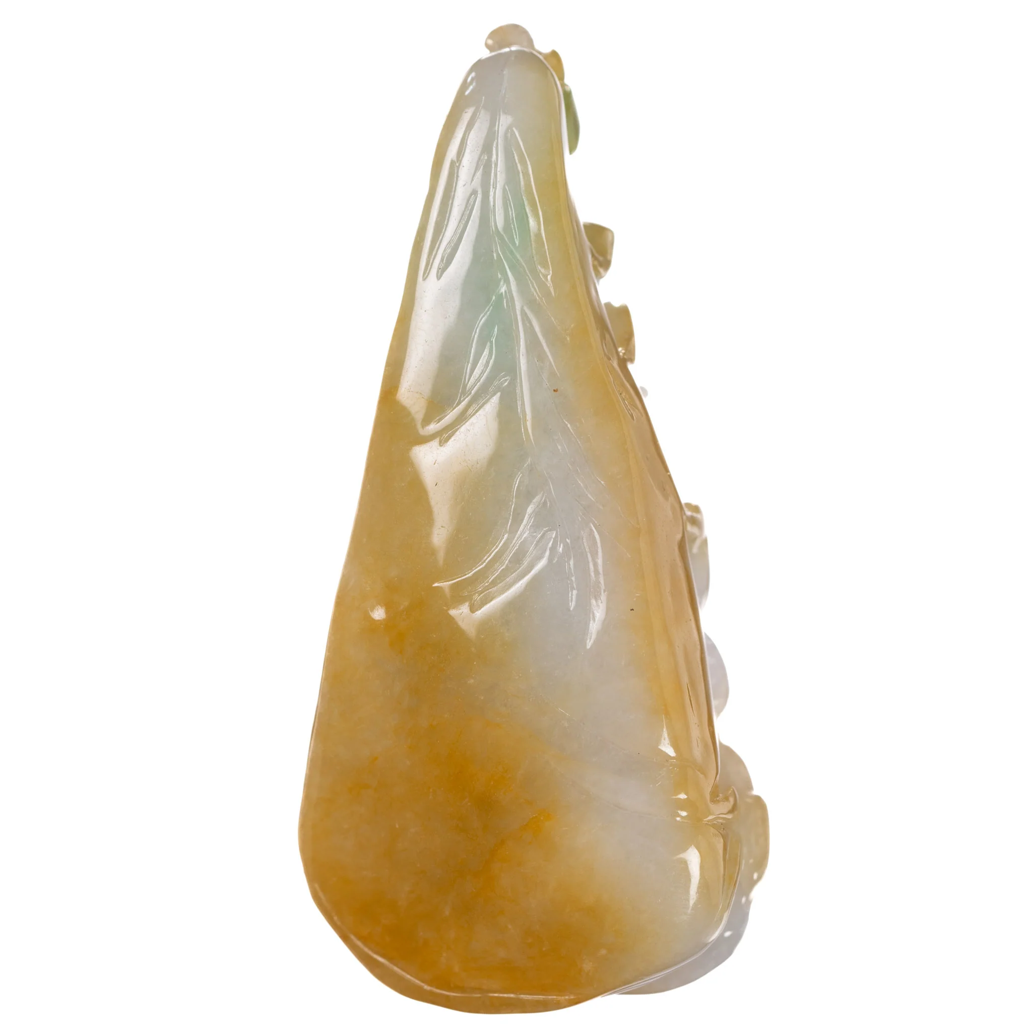 Carved Lotus Flower Jade Pendant - Image 2