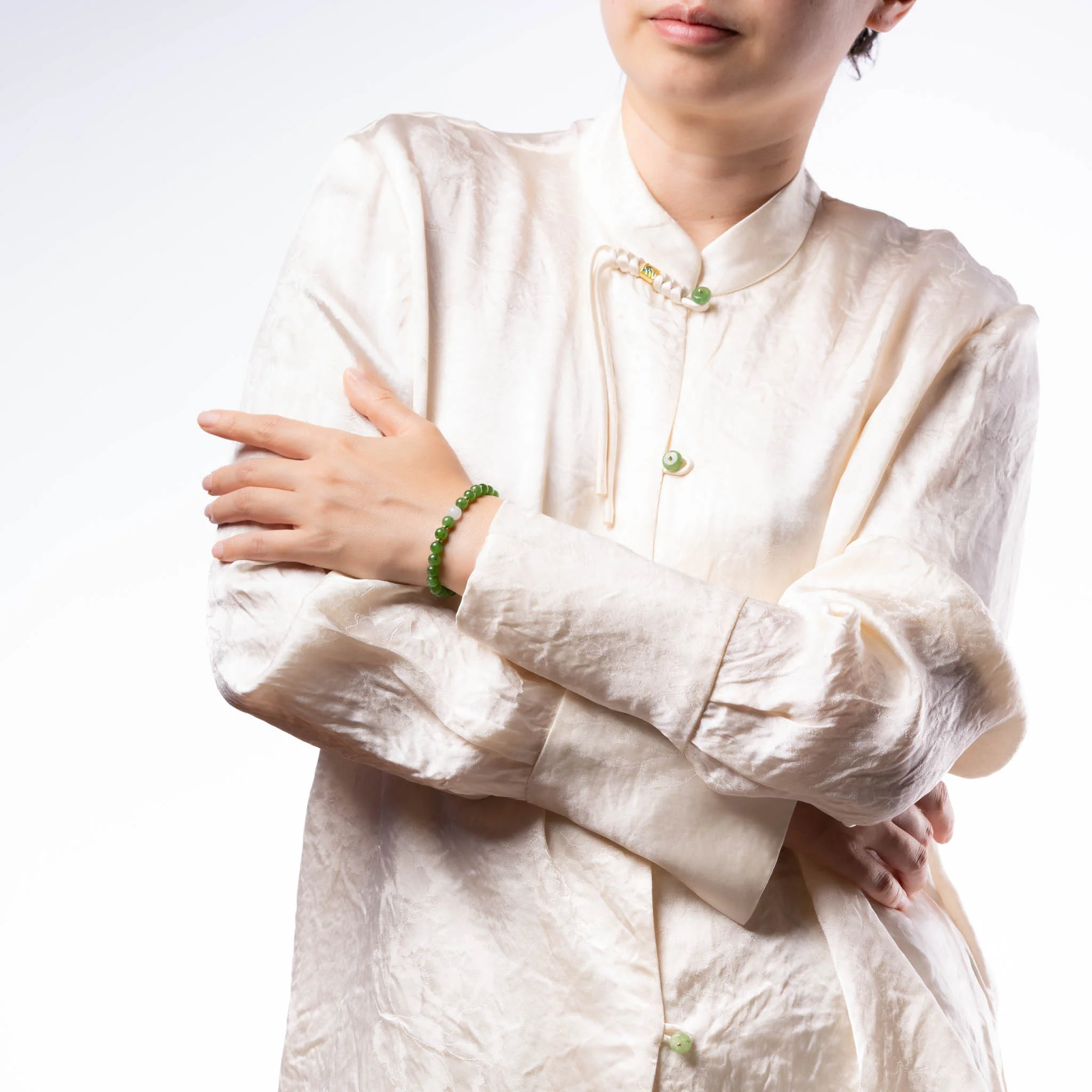 Chakra Glow Jade Bracelet with Burmese Jade - Image 10