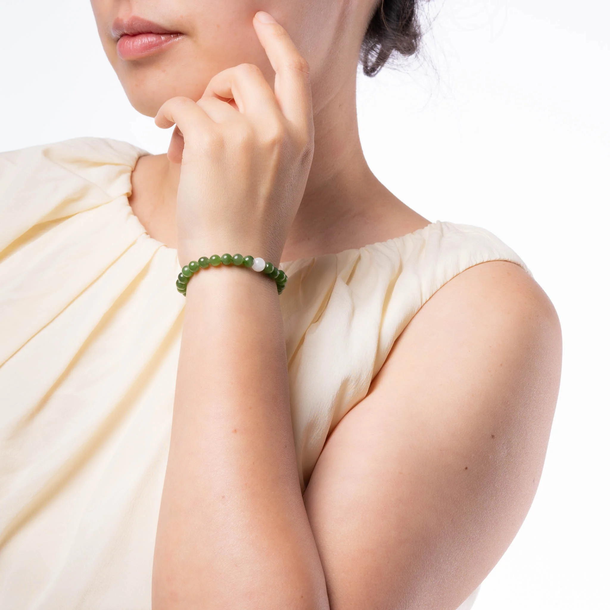 Chakra Glow Jade Bracelet with Burmese Jade - Image 7