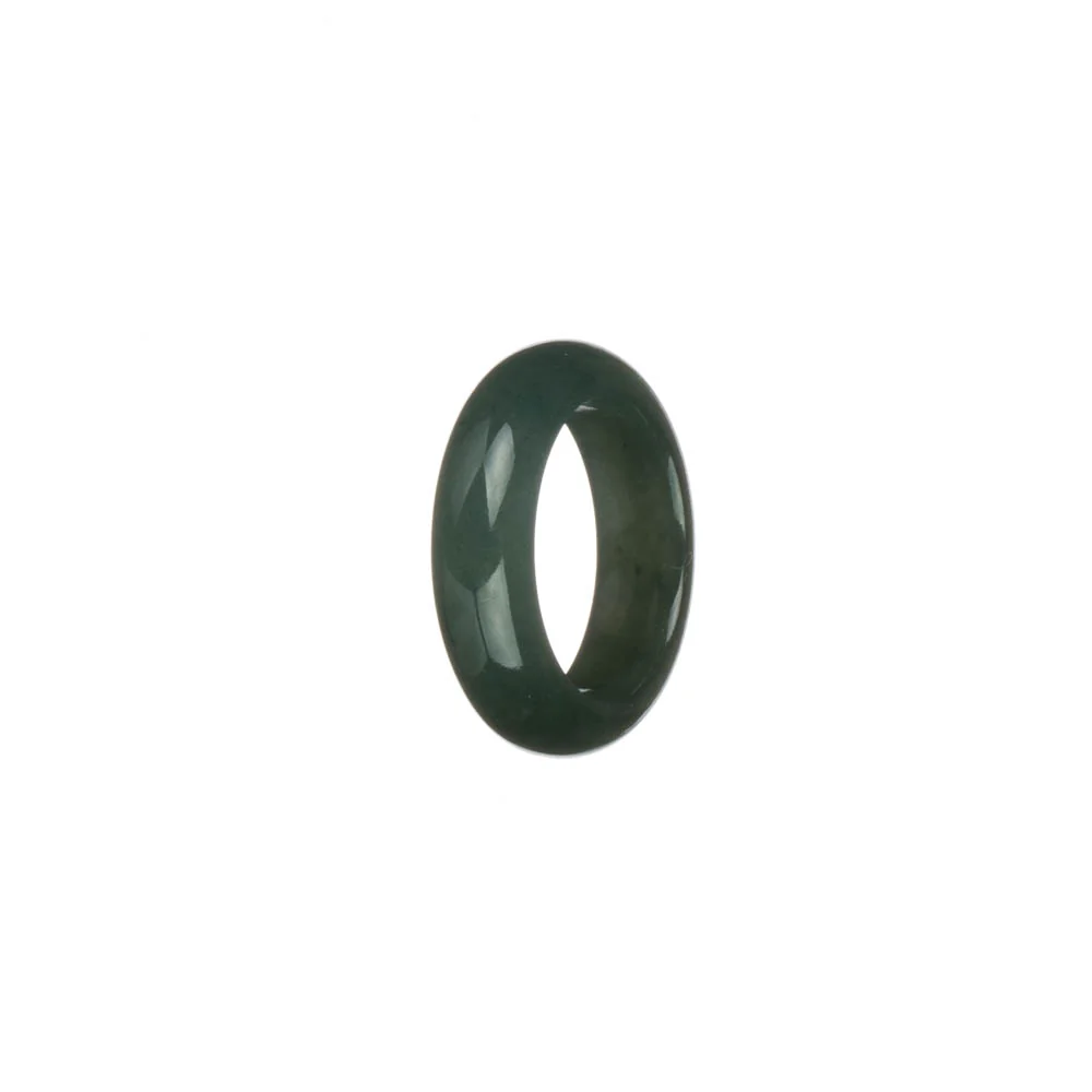 Genuine Dark Green Jadeite Jade Ring - US 7.25 - Image 2