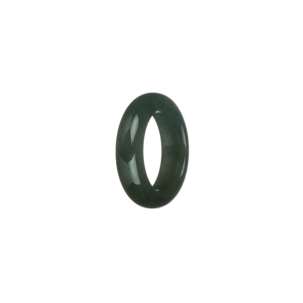 Genuine Dark Green Jadeite Jade Ring - US 7.25 - Image 3