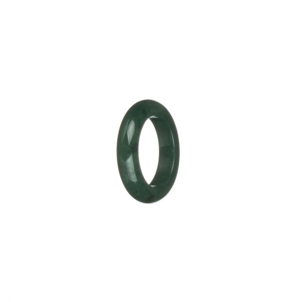 Genuine Dark Green Jade Band - US 4.75 - Image 3