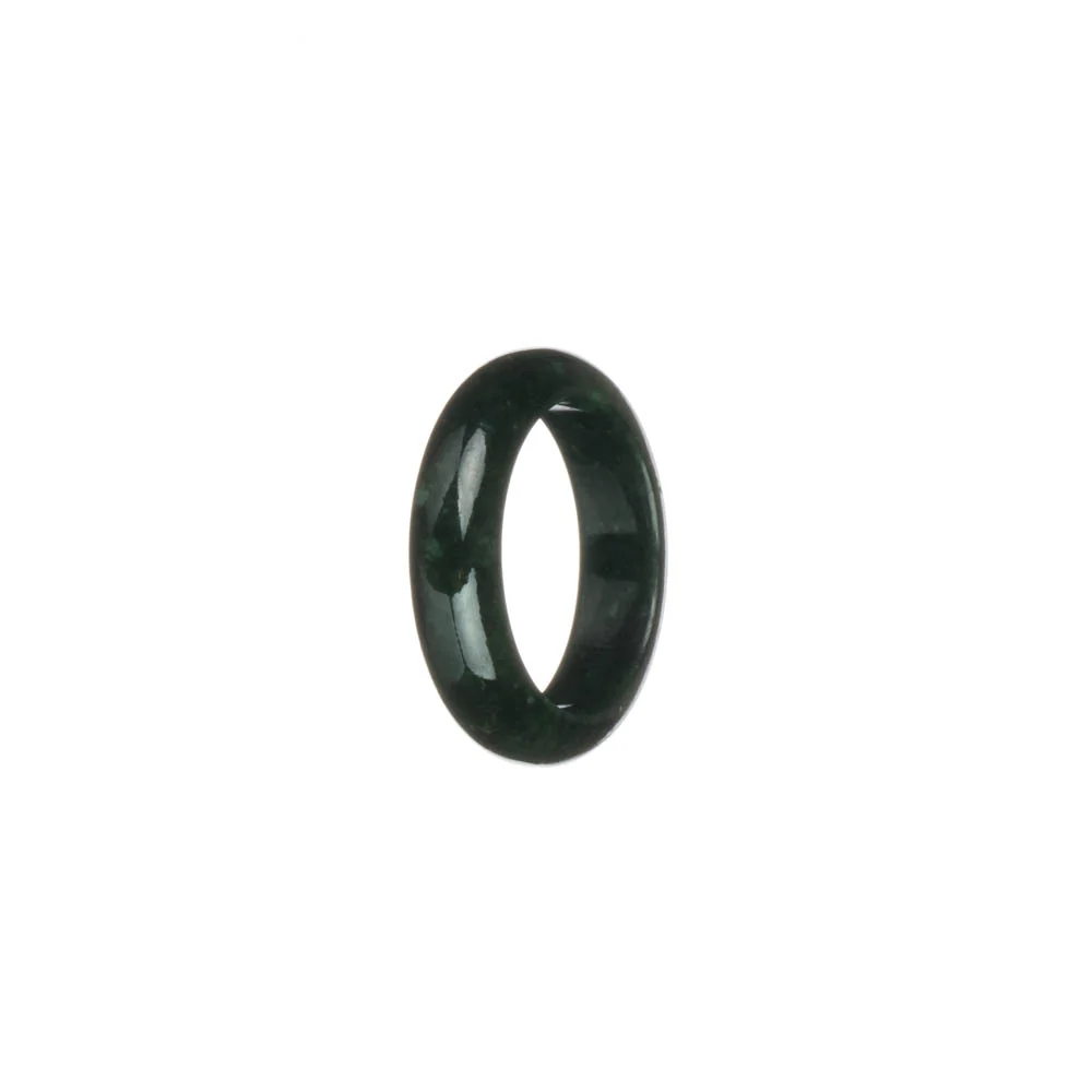 Genuine Deep Green Jade Band - US 8.5 - Image 2