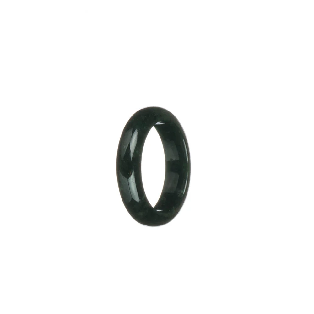 Authentic Deep Green Jadeite Jade Ring - US 9 - Image 2