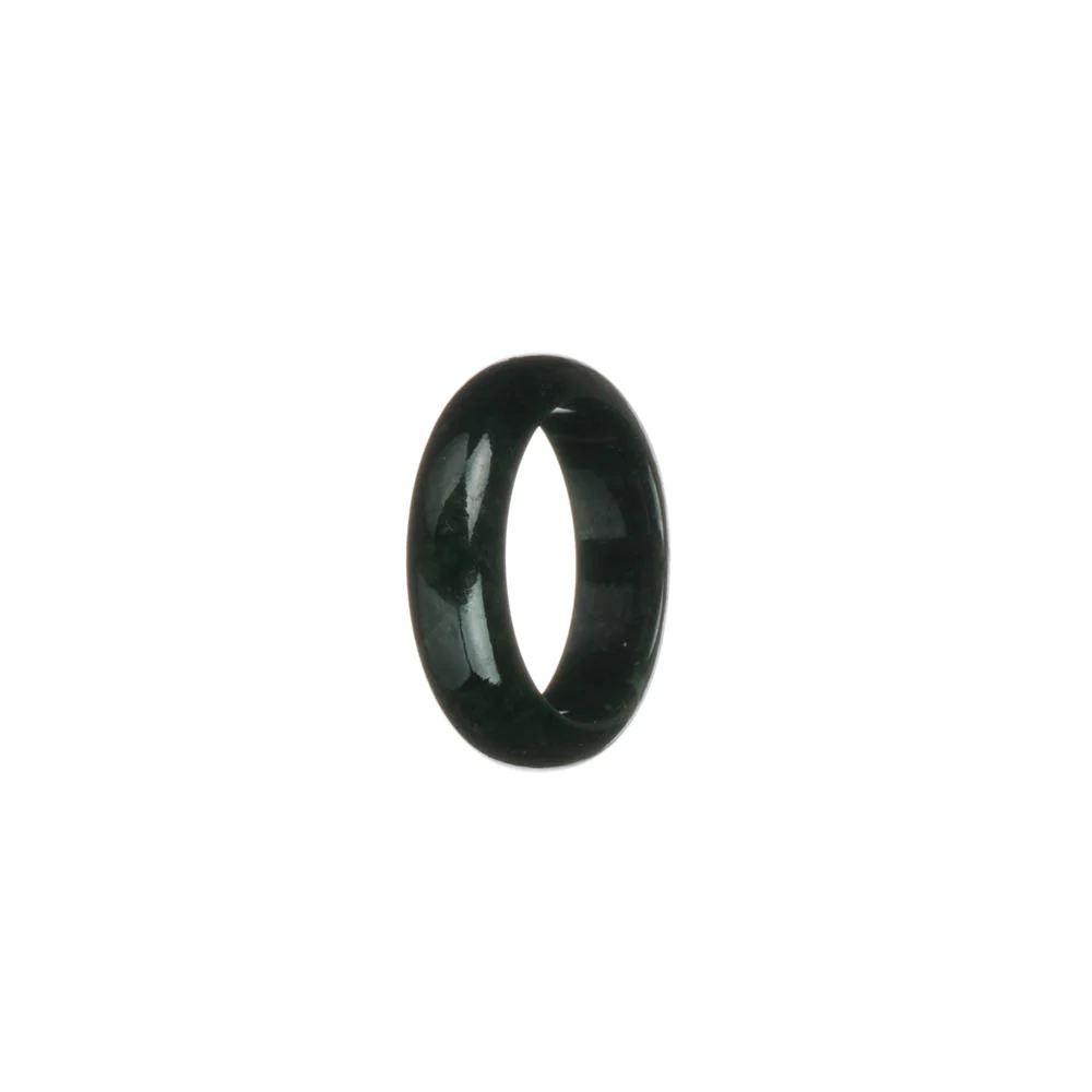 Real Deep Green Burmese Jade Band - US 9 - Image 3