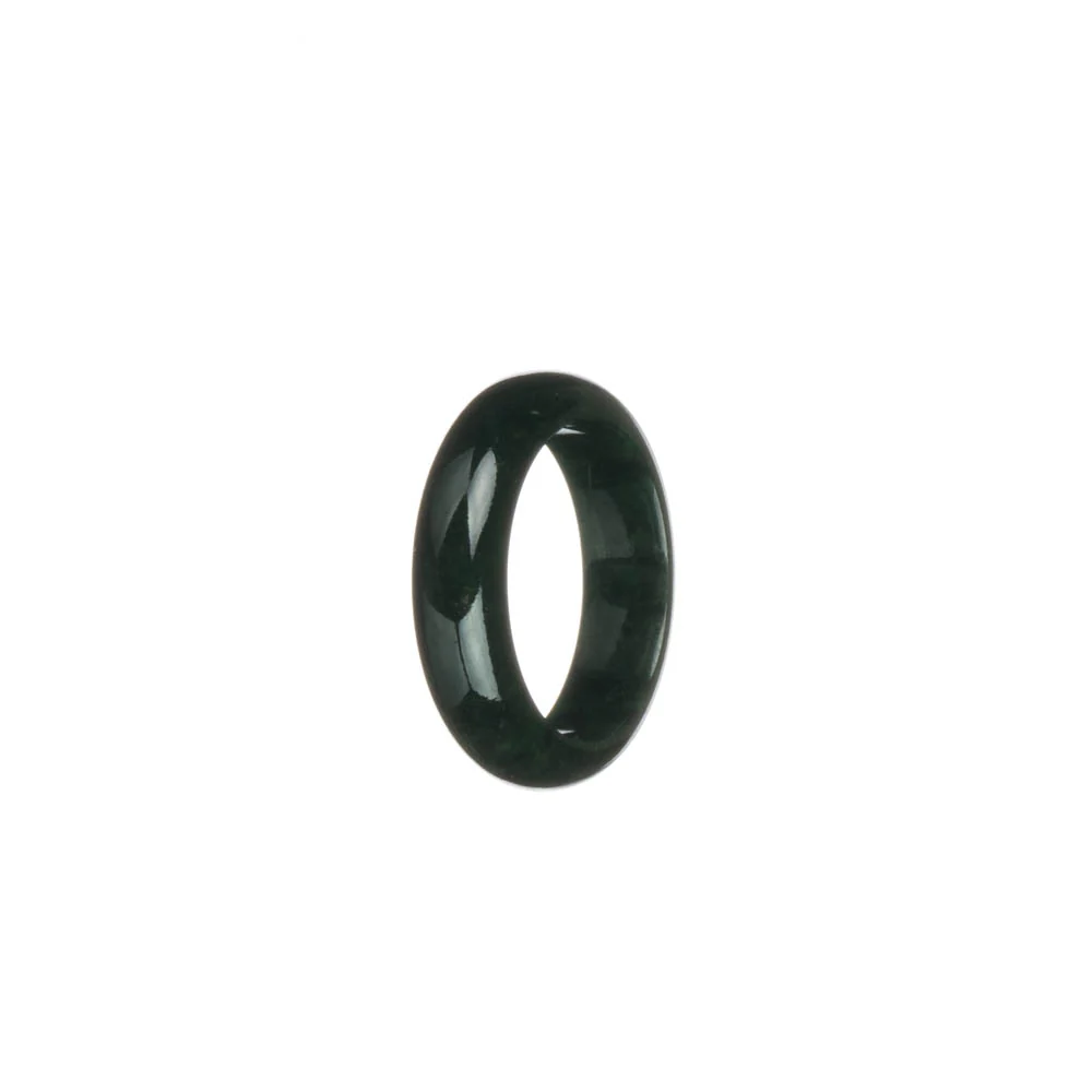 Genuine Deep Green Jade Band - US 8.75 - Image 2