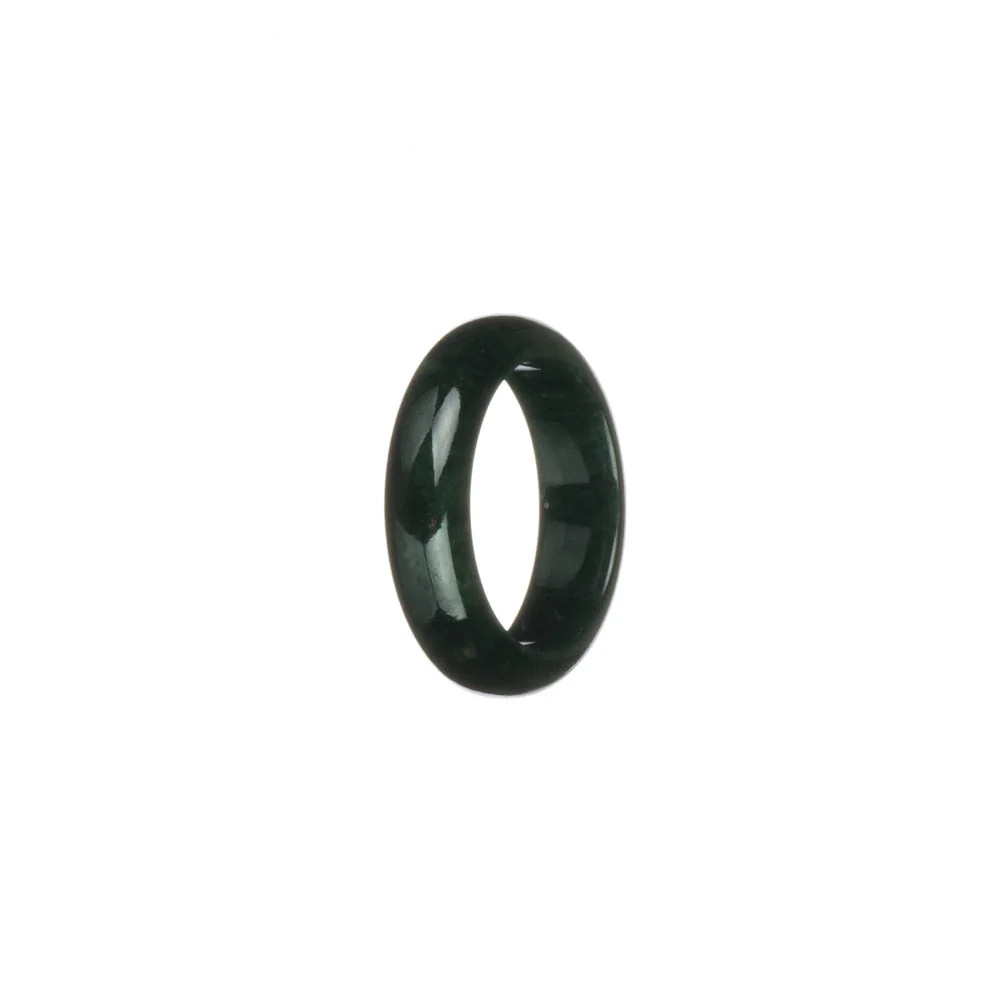 Genuine Deep Green Jade Band - US 8.75 - Image 3