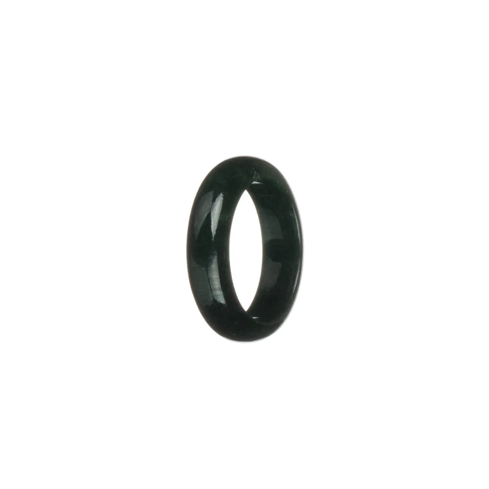 Authentic Deep Green Jadeite Jade Band - US 8.75 - Image 2