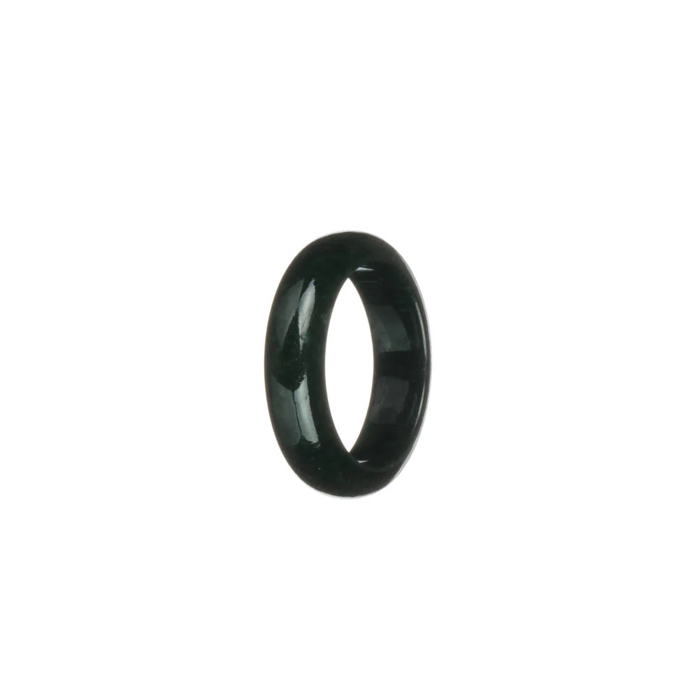 Authentic Deep Green Jadeite Jade Band - US 8.75 - Image 3