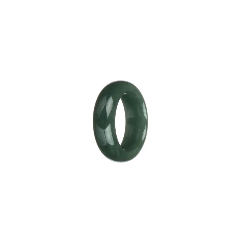 Real Deep Green Jade Band - US 6.25 - Image 2