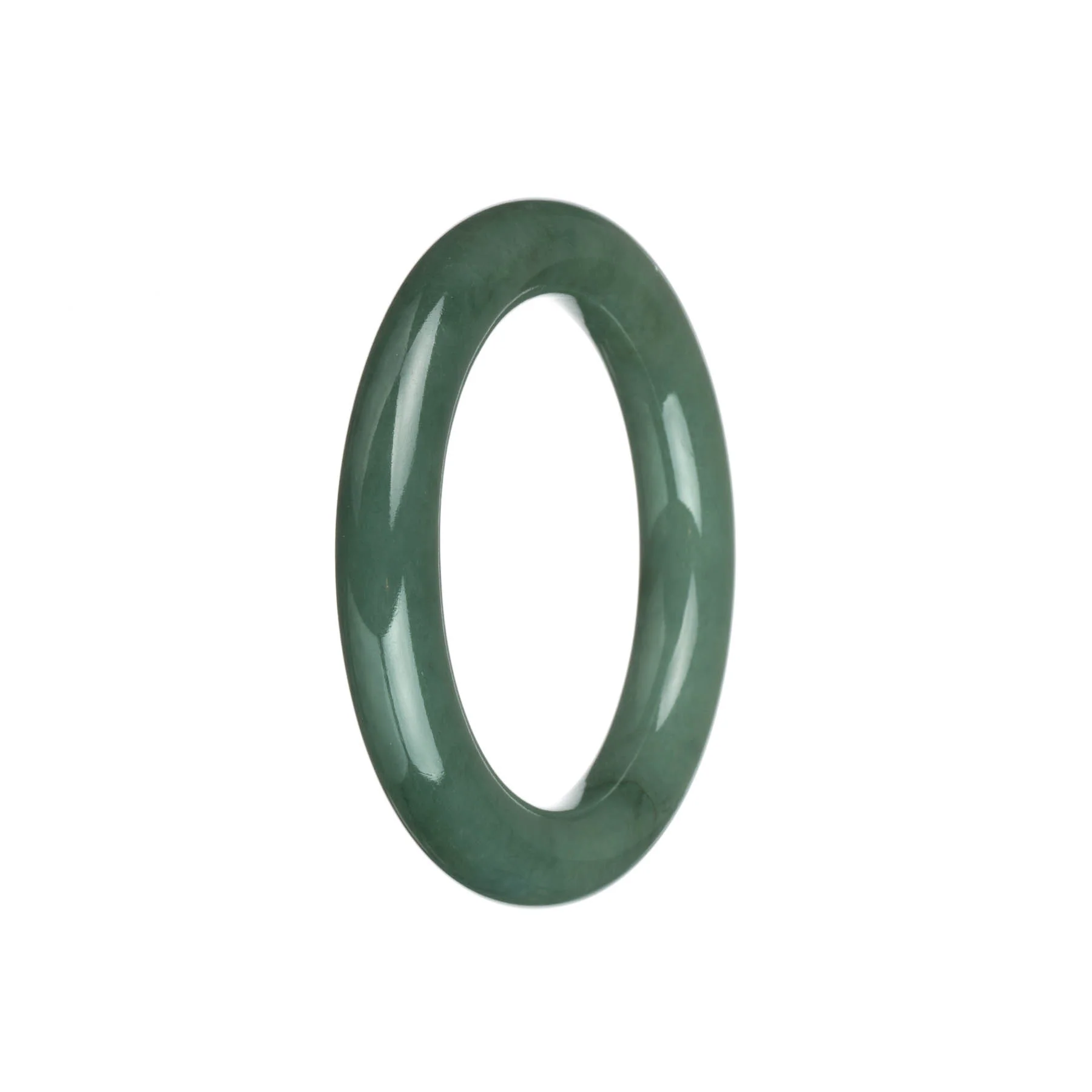 Genuine Grade A Green Jade Bracelet - 53mm Round - Image 2