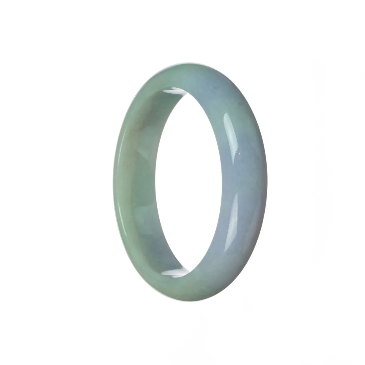 Genuine Natural Lavender with green Traditional Jade Bracelet - 58mm Half Moon