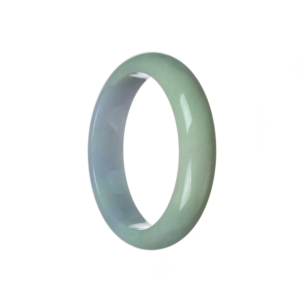 Genuine Natural Lavender with green Traditional Jade Bracelet - 58mm Half Moon - Image 2