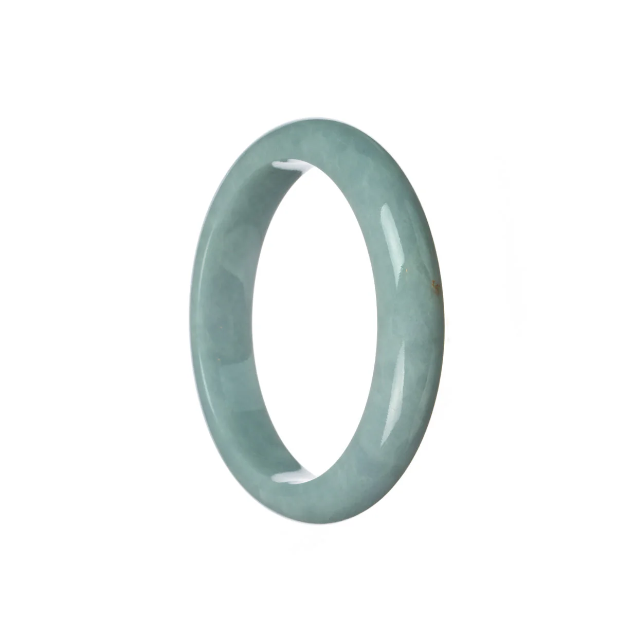 Genuine Grade A Bluish lavender Jade Bracelet - 59mm Half Moon