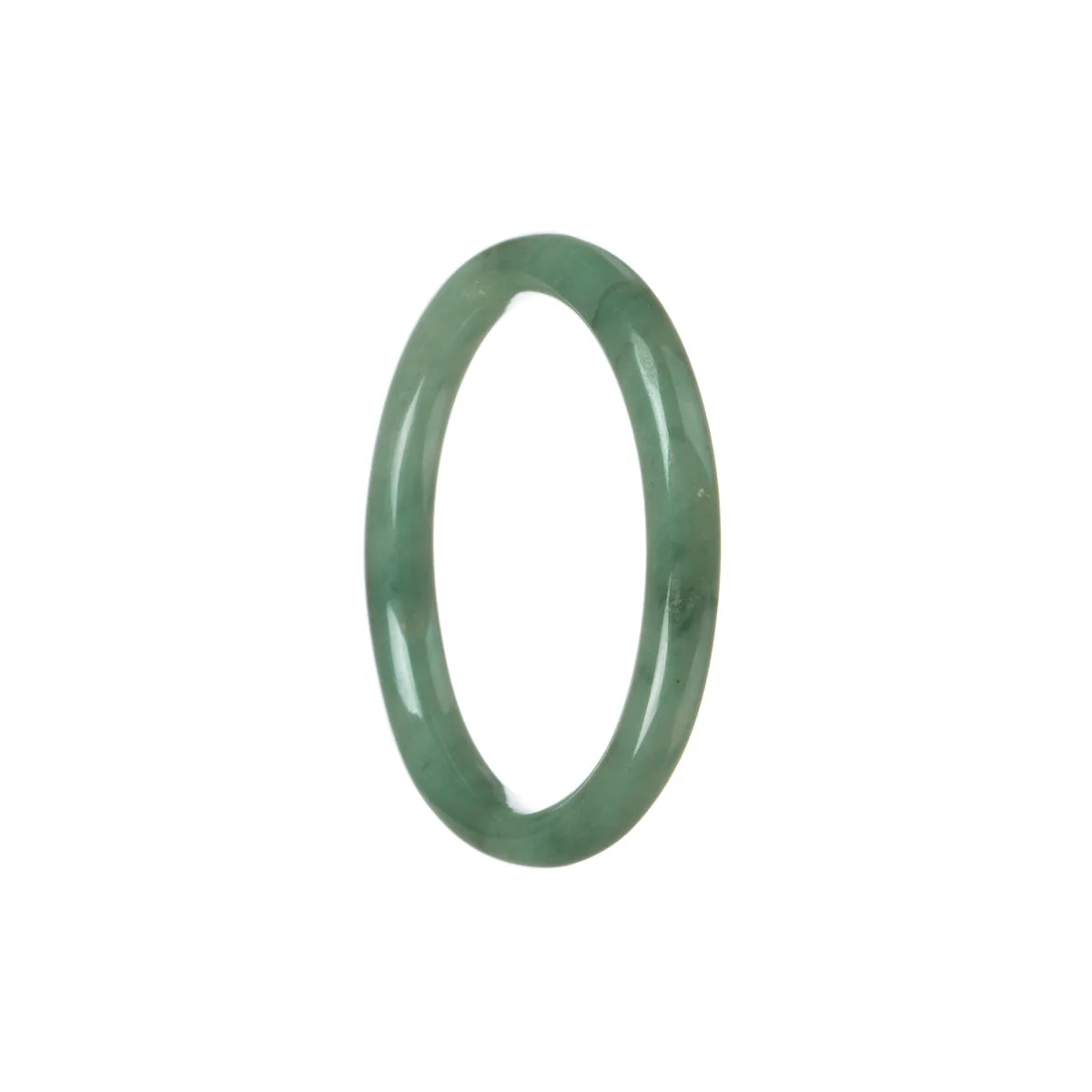 Genuine Untreated Greyish green Jadeite Bangle Bracelet - 53mm Oval