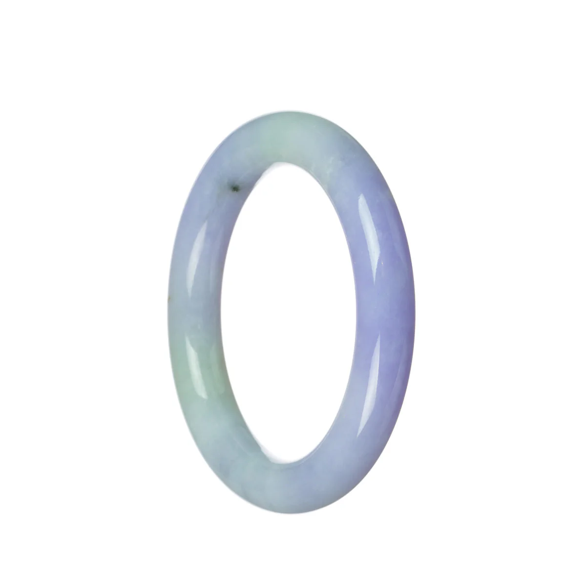 Authentic Grade A Lavender Burmese Jade Bangle Bracelet - 57mm Round