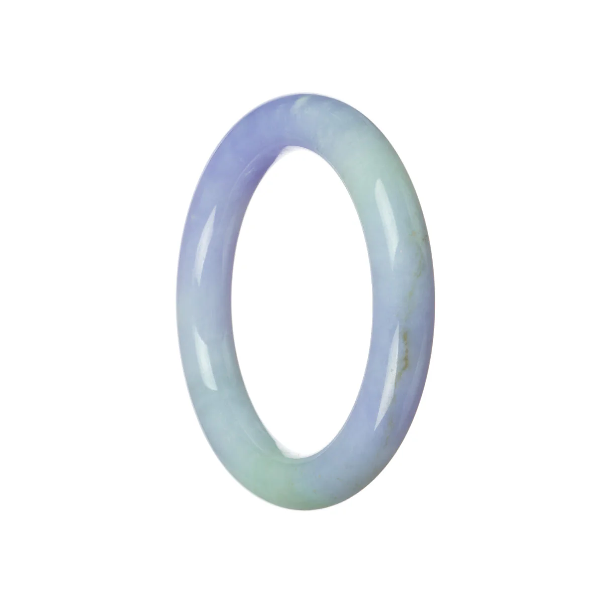 Authentic Grade A Lavender Burmese Jade Bangle Bracelet - 57mm Round - Image 2