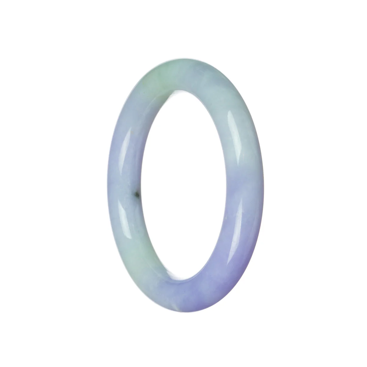 Authentic Grade A Lavender Burmese Jade Bangle Bracelet - 57mm Round - Image 3