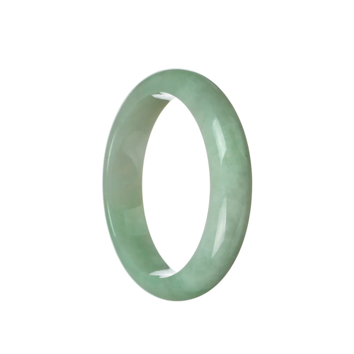 Authentic Natural Green Jade Bracelet - 59mm Half Moon