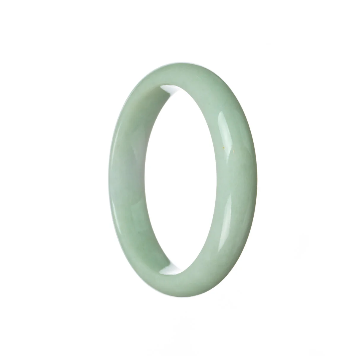 Real Grade A Light green Jadeite Jade Bangle Bracelet - 60mm Half Moon