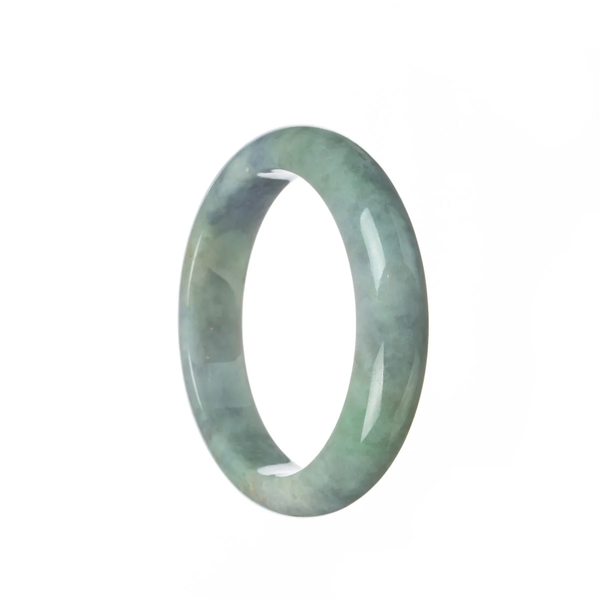 Real Natural Lavender with green Jade Bangle - 57mm Half Moon - Image 2