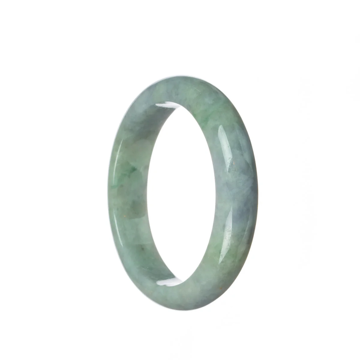 Real Natural Lavender with green Jade Bangle - 57mm Half Moon - Image 3