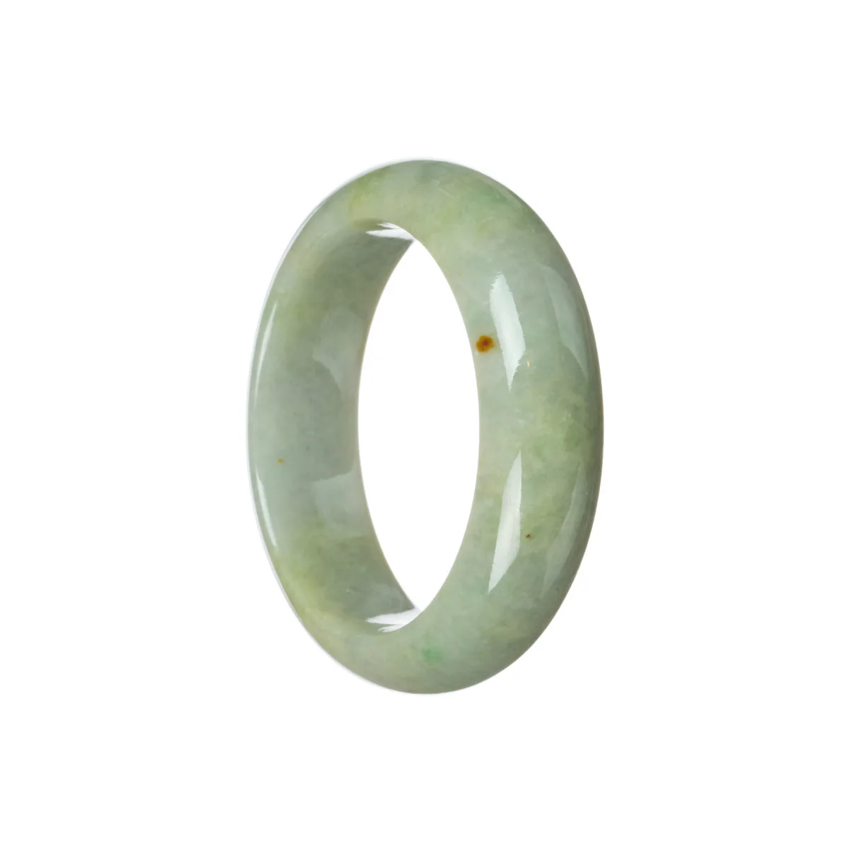 Genuine Type A Green Traditional Jade Bracelet - 53mm Half Moon - Image 2