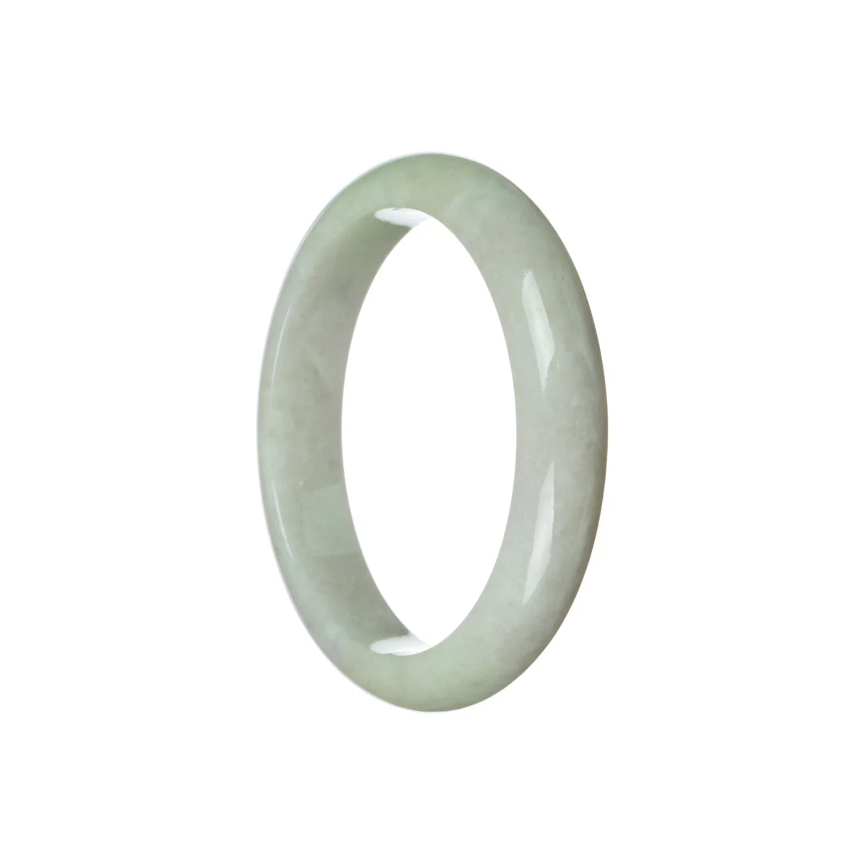 Genuine Natural Pale lavender with green Jadeite Jade Bracelet - 59mm Half Moon