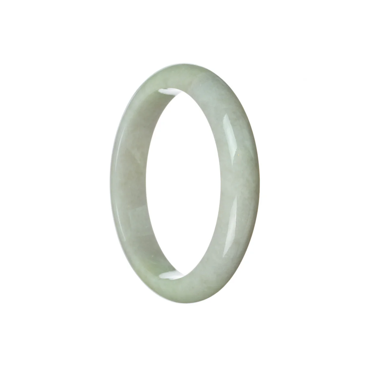 Genuine Natural Pale lavender with green Jadeite Jade Bracelet - 59mm Half Moon - Image 2