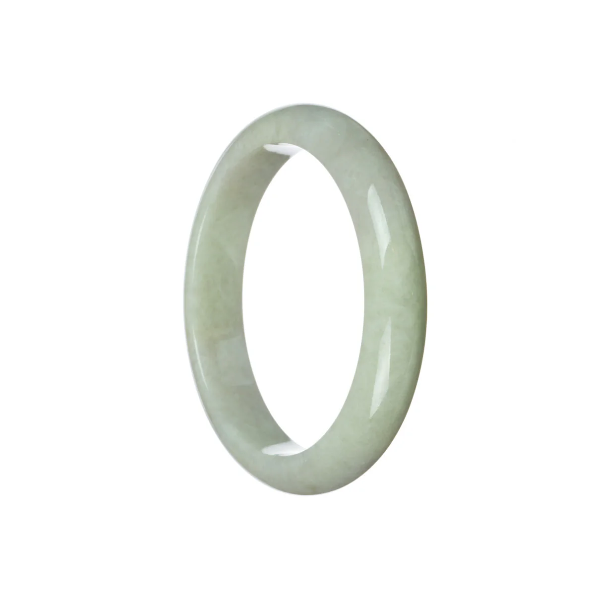 Genuine Natural Pale lavender with green Jadeite Jade Bracelet - 59mm Half Moon - Image 3
