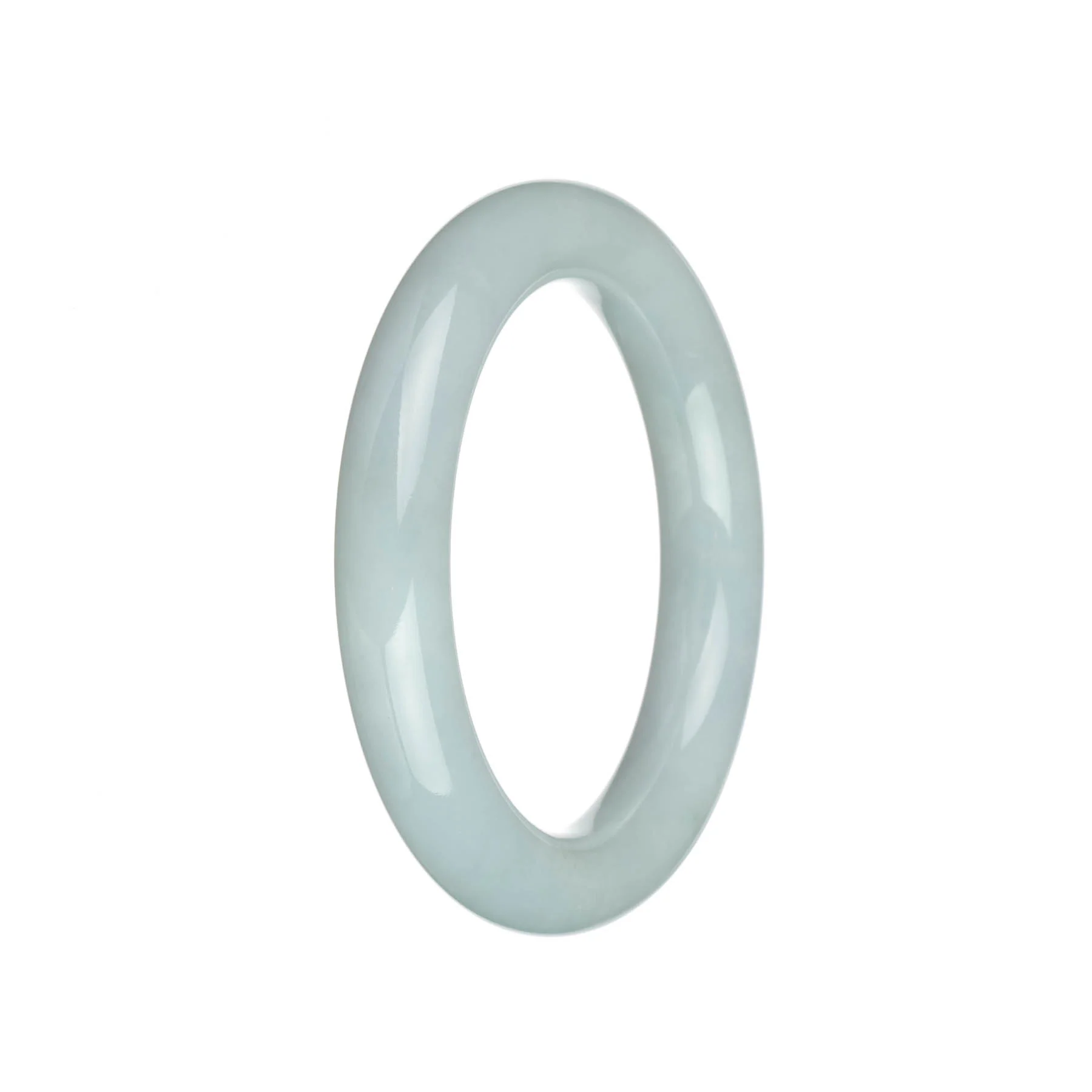 Genuine Type A Faint Lavender Burma Jade Bangle Bracelet - 58mm Round - Image 2