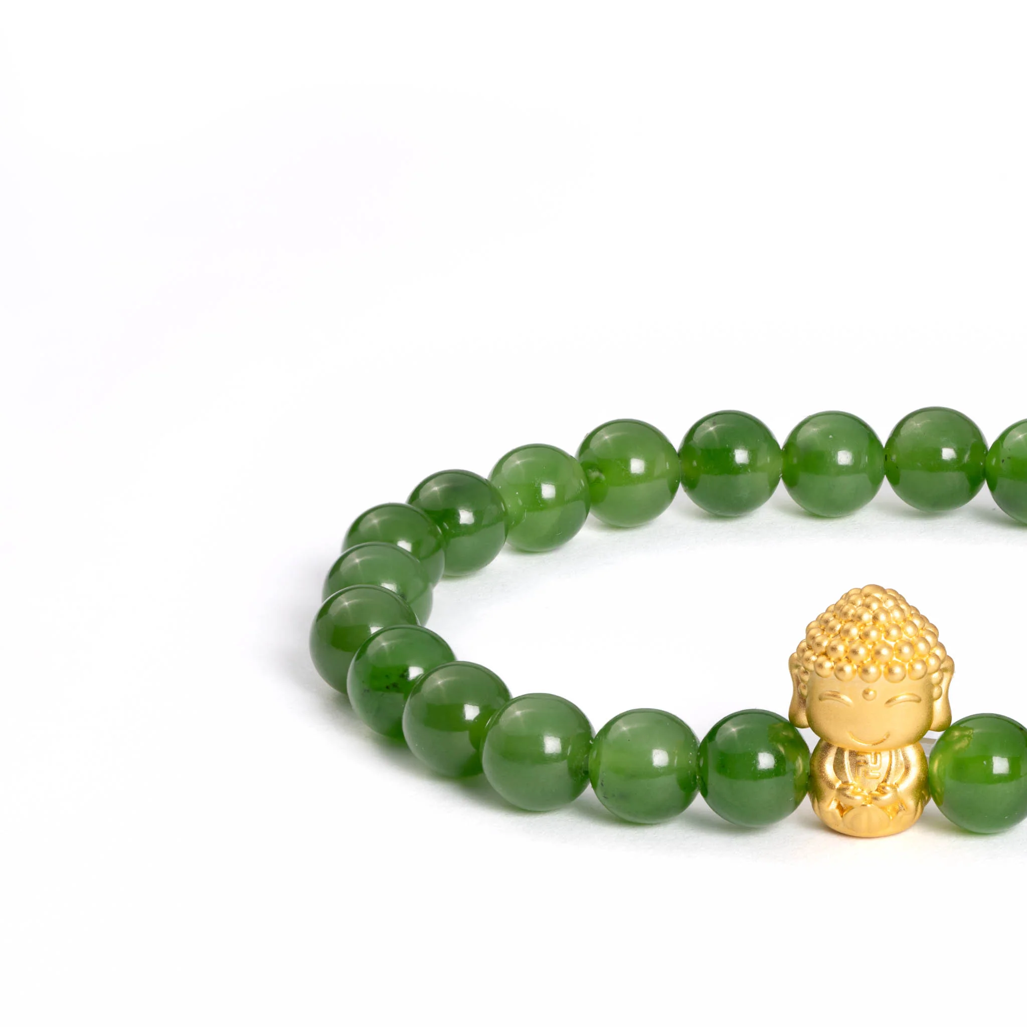 Golden Zodiac Guardian Jade Bracelet with 24K Gold Charms - Image 2