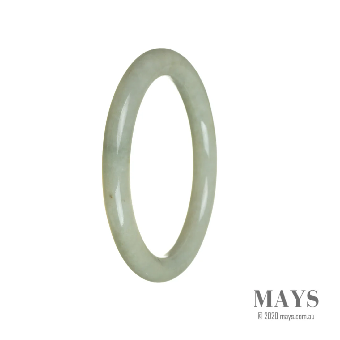 Genuine Grade A Light Green Burmese Jade Bangle - 60mm Oval