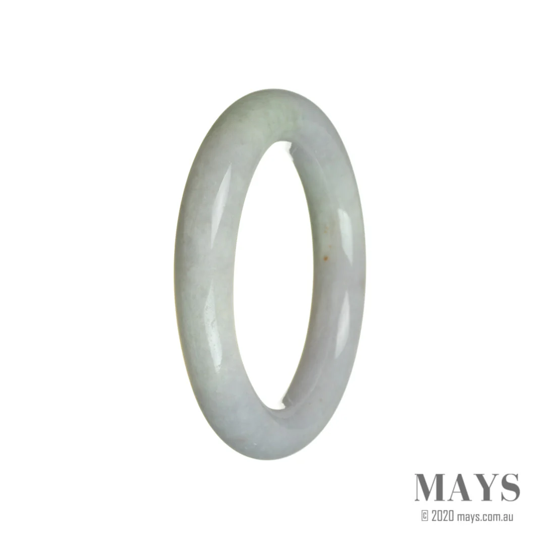 Certified Type A Lavender with Green Traditional Jade Bangle - 54mm Round