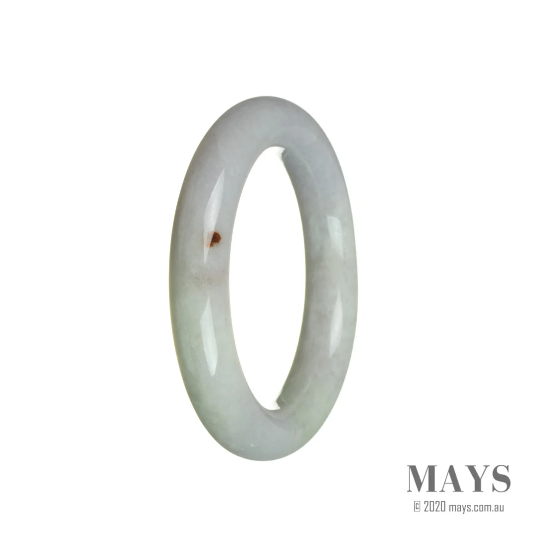 Certified Type A Lavender with Green Traditional Jade Bangle - 54mm Round - Image 3